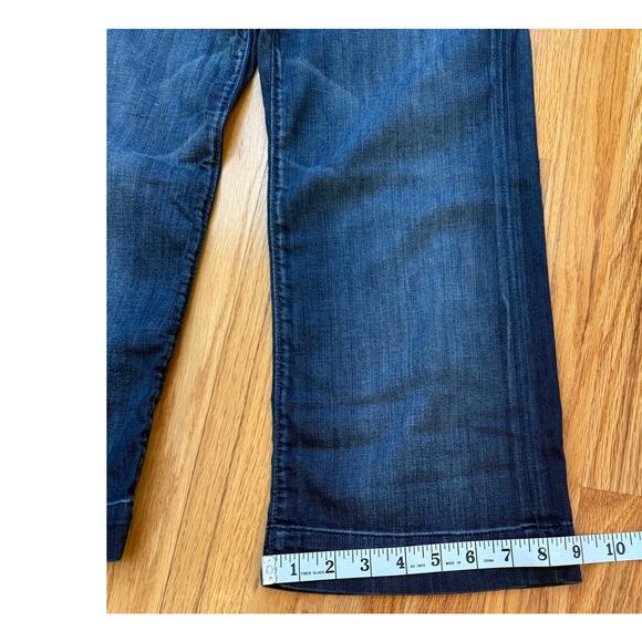 7 FOR ALL MANKIND crop dojo jeans size 27 dark wash cotton - Picture 5 of 10